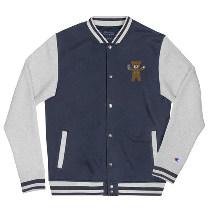 "Thirsty Bear" Embroidered Champion Bomber Jacket