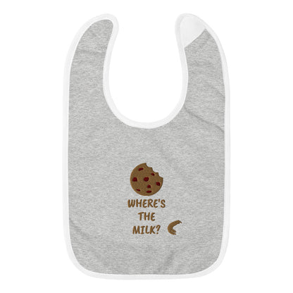 "Got Milk" Embroidered Baby Bib