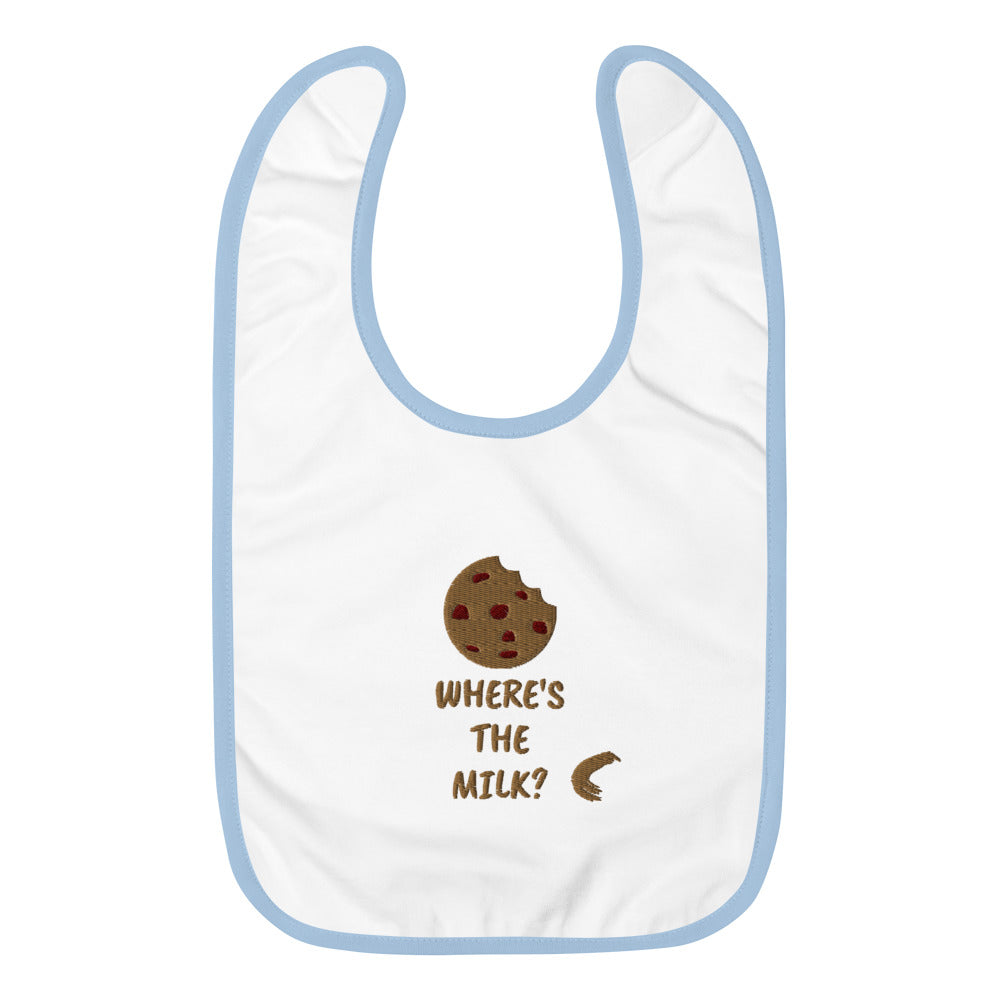 "Got Milk" Embroidered Baby Bib