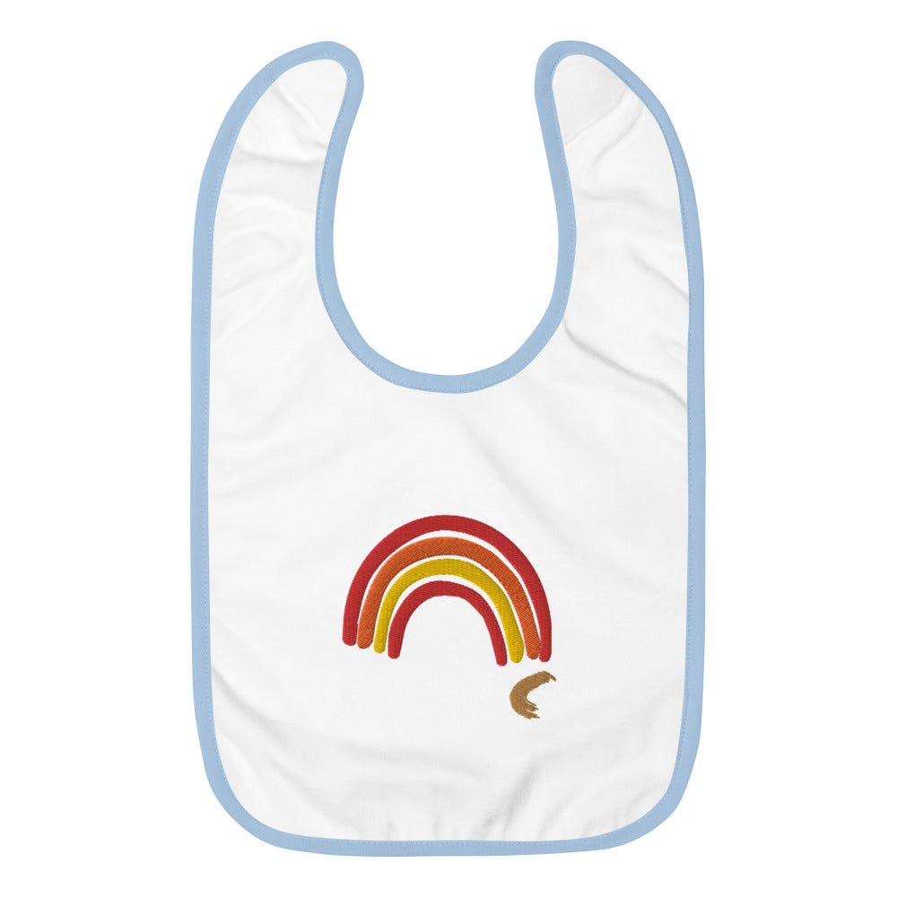 "Rainbow" Embroidered Baby Bib