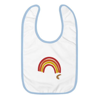 "Rainbow" Embroidered Baby Bib