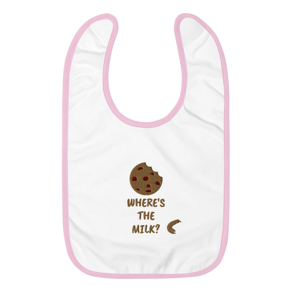 "Got Milk" Embroidered Baby Bib