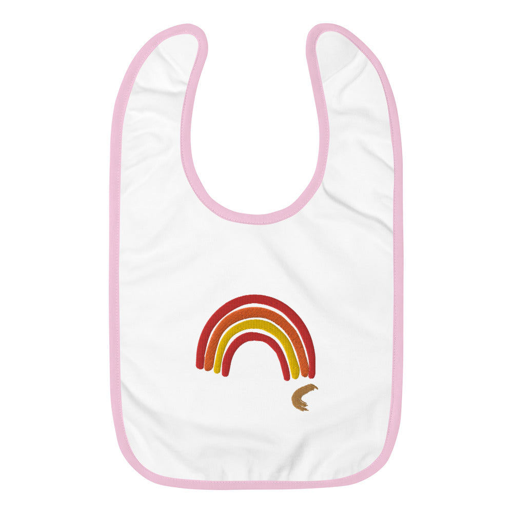 "Rainbow" Embroidered Baby Bib