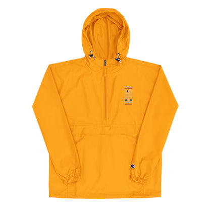 "Talk Less" Embroidered Champion Packable Jacket