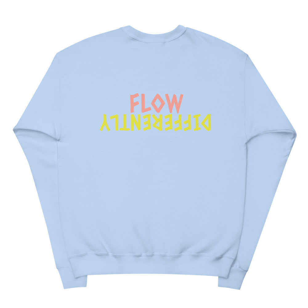 Flow Differently "Burr" Unisex Fleece Sweatshirt