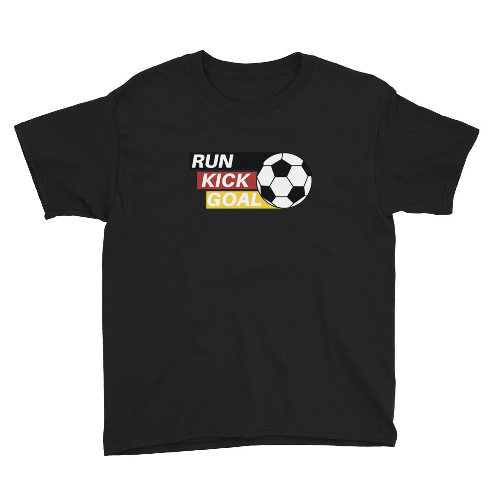 Run, Kick, Goal Youth Short Sleeve T-Shirt