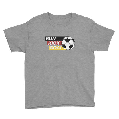 Run, Kick, Goal Youth Short Sleeve T-Shirt